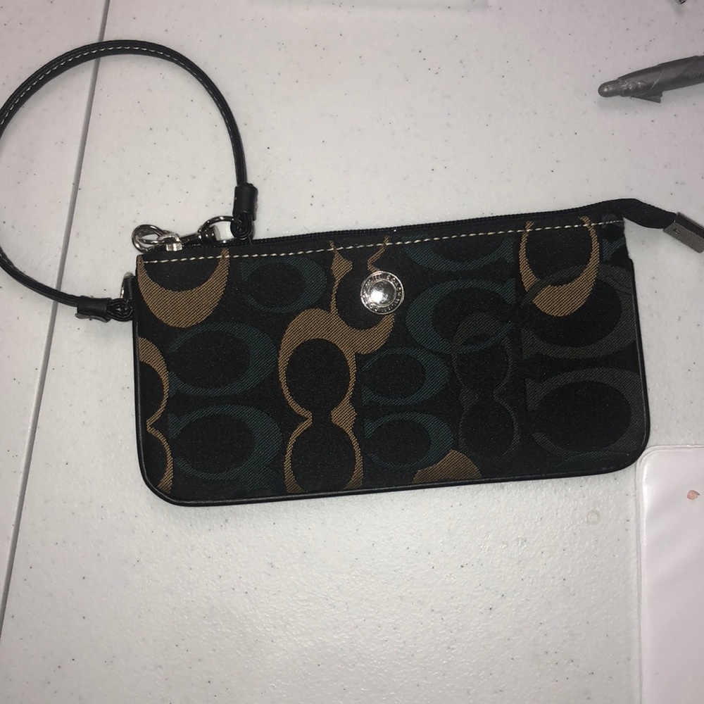 Multicolor Coach Wristlet